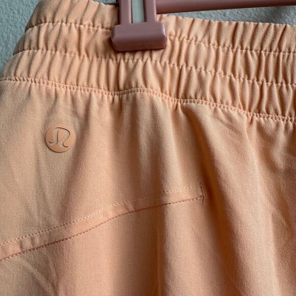 Lululemon Swift Mid Rise Wide Leg Pant Peach Bellini Orange Size 8 Medium - Picture 4 of 6